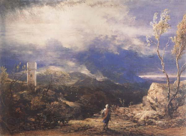 Samuel Palmer Christian Descending into the Valley of Humiliation Germany oil painting art